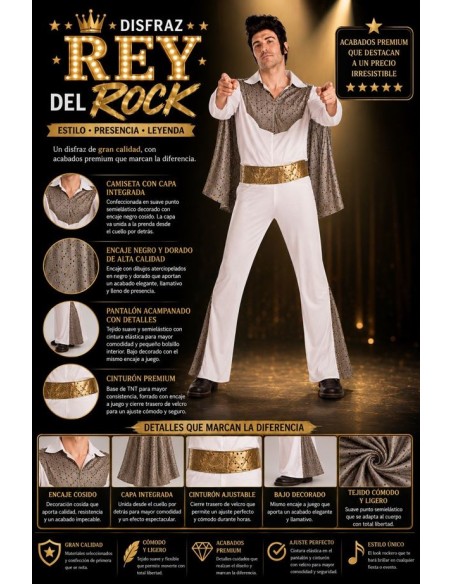DISFRAZ DEL REY DEL ROCK ADULTO