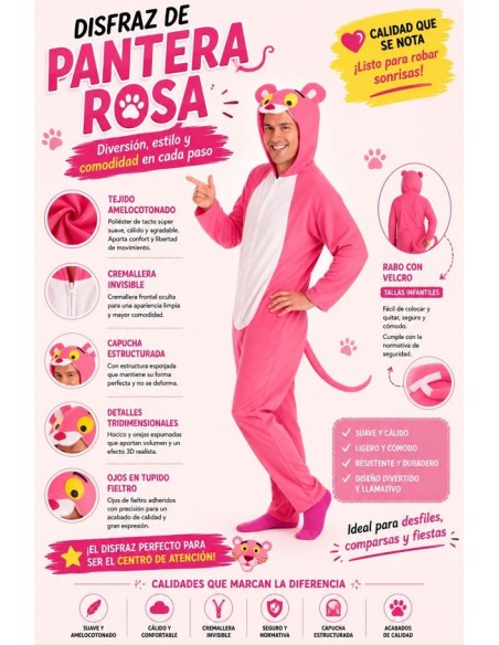 DISFRAZ DE PANTERA ROSA ADULTO