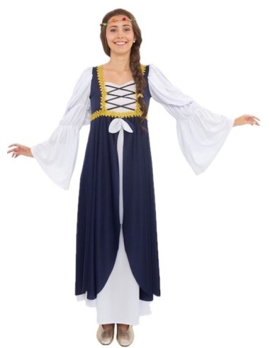 DISFRAZ LADY MEDIEVAL AZUL ADULTO