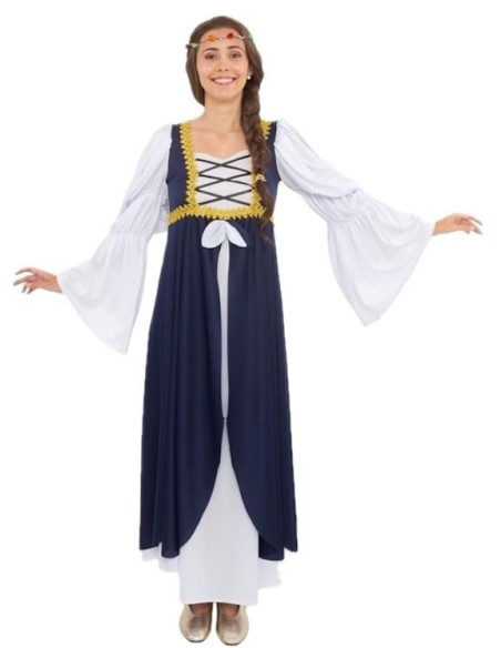 DISFRAZ LADY MEDIEVAL AZUL ADULTO
