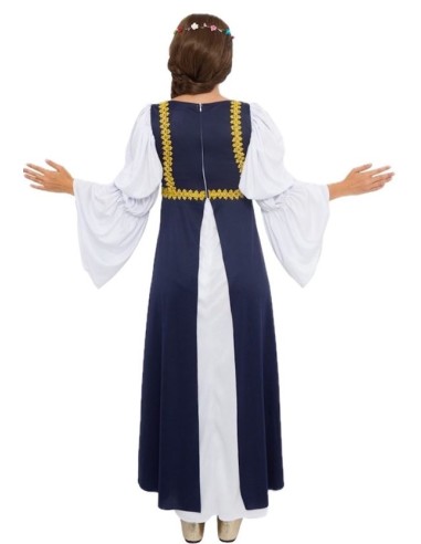 DISFRAZ LADY MEDIEVAL AZUL ADULTO
