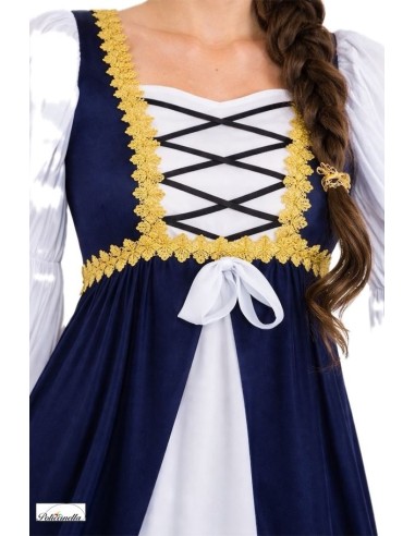 DISFRAZ LADY MEDIEVAL AZUL ADULTO