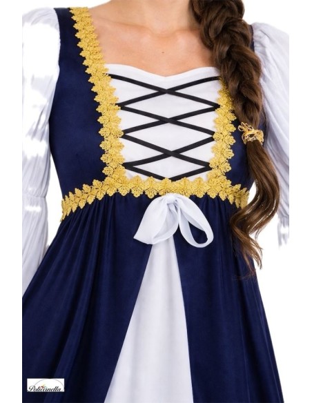 DISFRAZ LADY MEDIEVAL AZUL ADULTO
