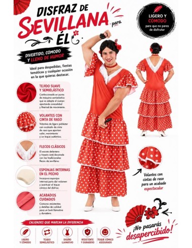 DISFRAZ DE SEVILLANA HOMBRE
