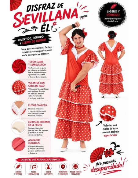 DISFRAZ DE SEVILLANA HOMBRE