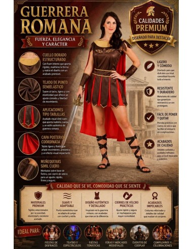 DISFRAZ DE ROMANA MUJER