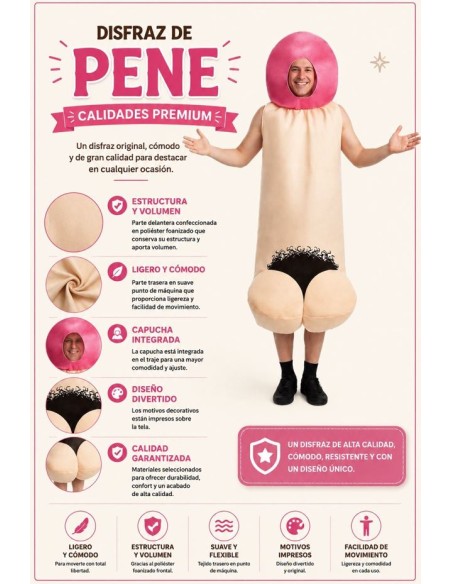 DISFRAZ DE PENE ADULTO