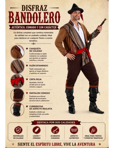 DISFRAZ DE BANDOLERO ADULTO