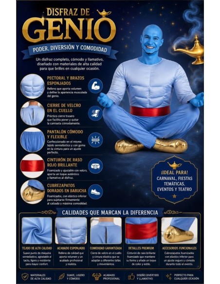 DISFRAZ DE GENIO ADULTO