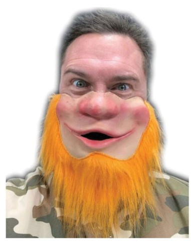 MEDIA MÁSCARA DE DUENDE CON BARBA