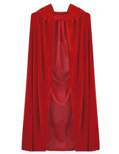 CAPA TERCIOPELO ROJA CON CAPUCHA INFANTIL 2