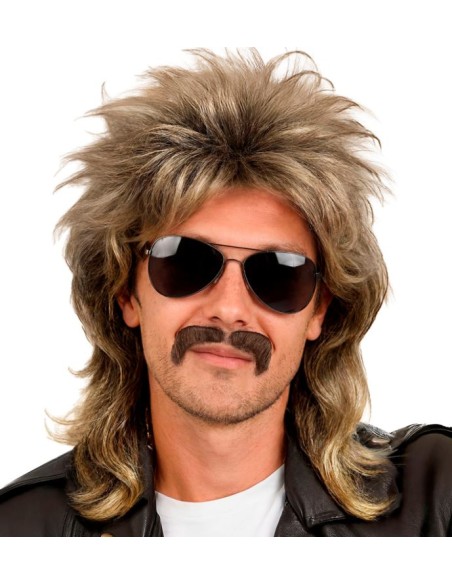 PELUCA CON BIGOTE AÑOS 80 HOMBRE