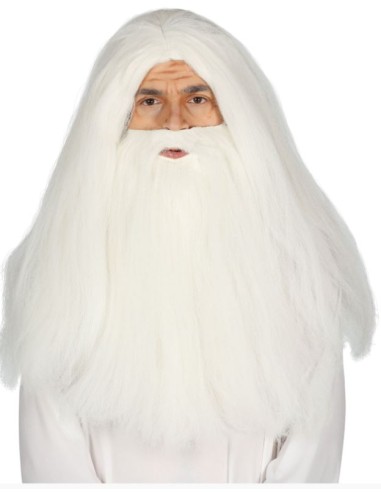 PELUCA Y BARBA BLANCA MAGO