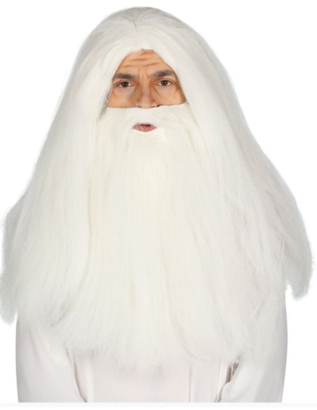PELUCA Y BARBA BLANCA MAGO