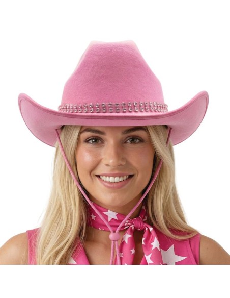 SOMBRERO VAQUERO CON PEDRERÍA FIELTRO