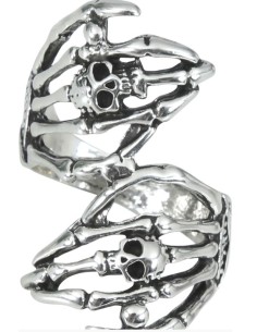 ANILLO MANOS ESQUELETO METAL 2