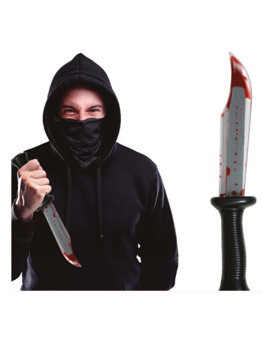 CUCHILLO CON SANGRE 34 CM