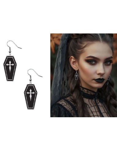 PENDIENTES FÉRETRO METAL