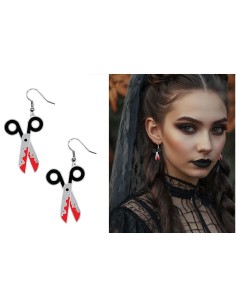 PENDIENTES TIJERAS SANGRIENTAS