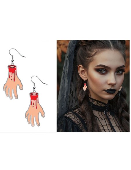 PENDIENTES MANOS SANGRIENTAS METAL
