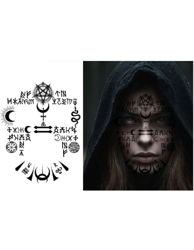 TATUAJE CARA SATANIC 22 X 18 CM
