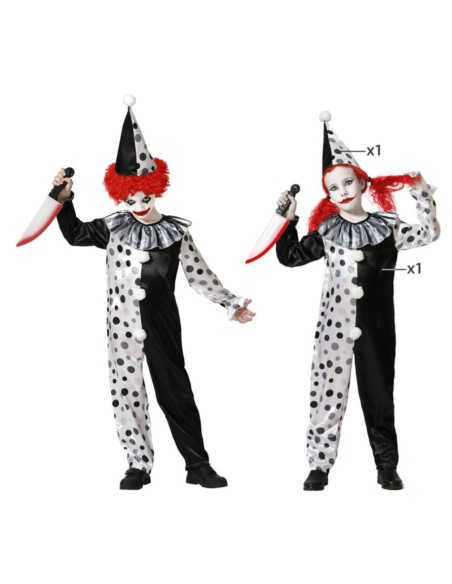 DISFRAZ PAYASO HALLOWEEN GRIS INFANTIL