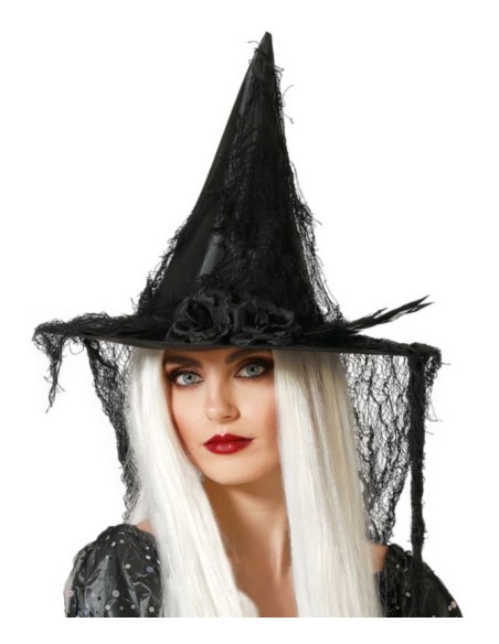SOMBRERO DE BRUJA NEGRO