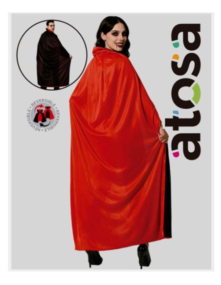 CAPA NEGRA/ROJA REVERSIBLE 150 CM