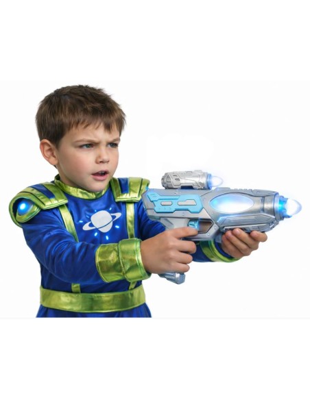 PISTOLA ESPACIAL CON LUZ Y SONIDO, 25 CM