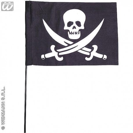 BANDERA PIRATA CON MÁSTIL