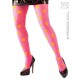 MEDIAS PANTY FLUORESCENTES CON FLORES ADULTO