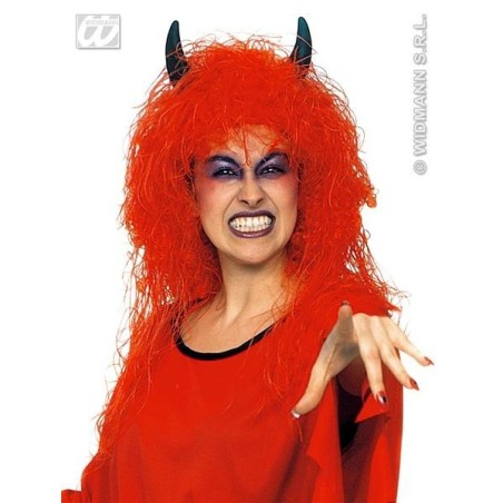 PELUCA DIABLO CON CUERNOS 
