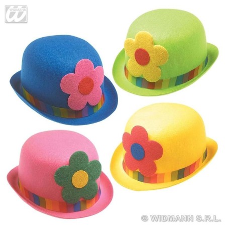 SOMBRERO PAYASO CON FLOR ADULTO       