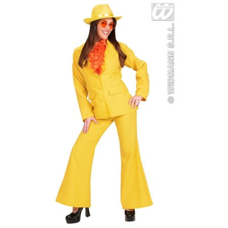 DISFRAZ AÑOS 60 AMARILLO CHICA
