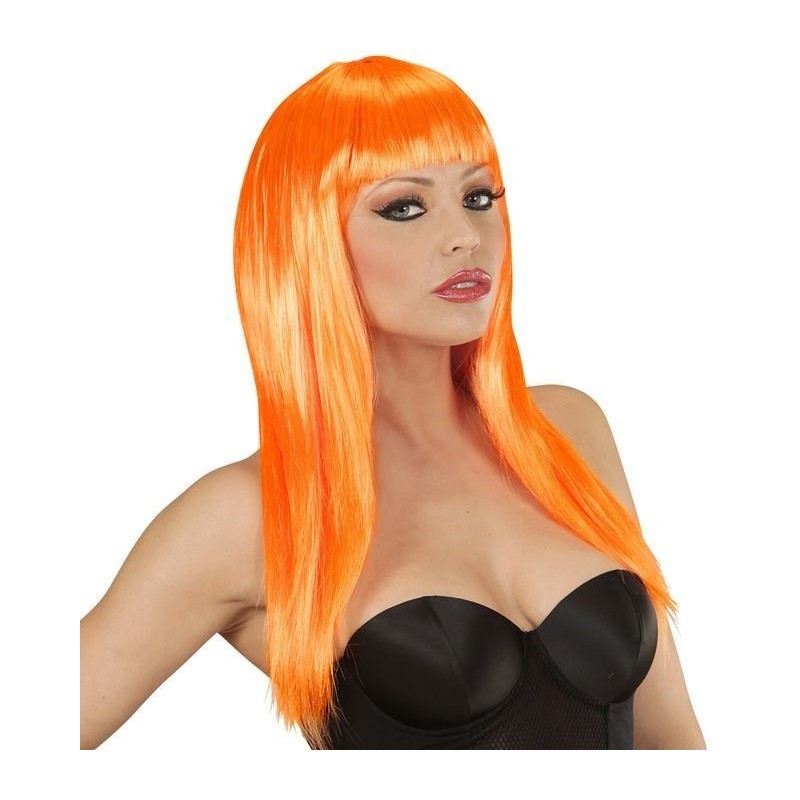 PELUCA LISA CON FLEQUILLO COLOR 