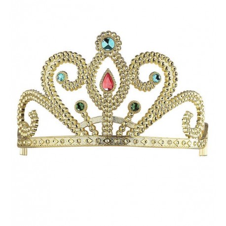 TIARA DORADA CON GEMAS