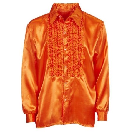 CAMISA CON VOLANTES EN RASO COLORES