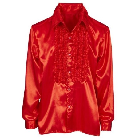 CAMISA CON VOLANTES EN RASO COLORES