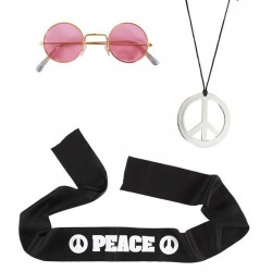 CONJUNTO HIPPIE COLLAR, CINTA Y GAFAS 