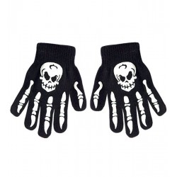 GUANTES HUESOS CON CALAVERA INFANTIL