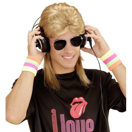 PELUCA AÑOS 80 CON GAFAS 